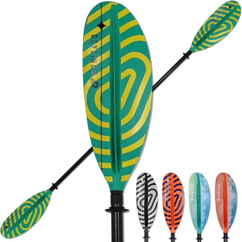 WONITAGO Kayak Paddles with Fiberglass Shaft and Reinforced PP Blade, Floating Adjustable Kayaking Oars, 3 Piece, 220-240 cm/86-94 Inches, 240-260 cm/94-102 Inches - Image 1